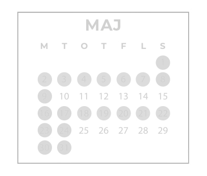 Huggtabell Maj