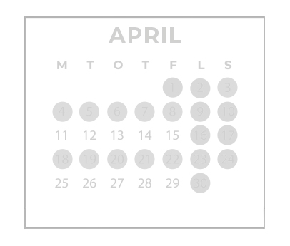 Huggtabell April