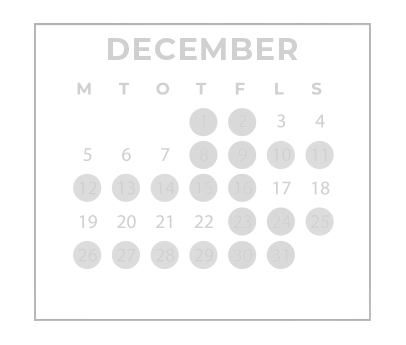 Huggtabell December