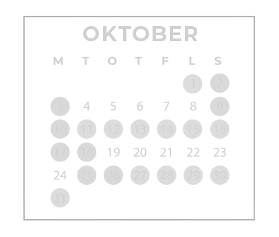 Huggtabell Oktober
