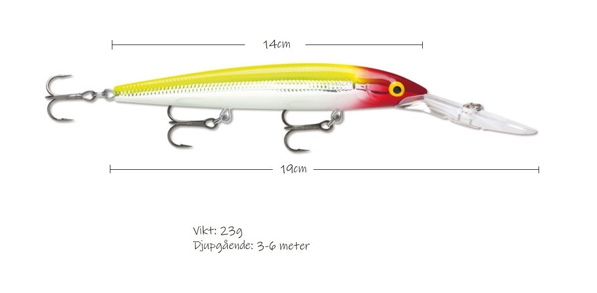 Rapala Husky Jerk Deep 14cm 23g   - Bra priser & fri