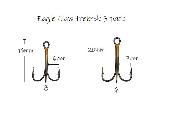 Eagle Claw trekrok 5-pack strl 8 och 6