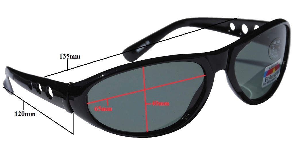 Glasögon Polariserande grå lins uv 400 m. +1,0