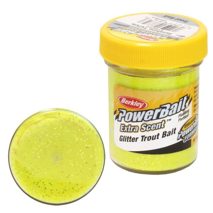 Powerbait Glitter Trout Bait 50g Sunshine Yellow