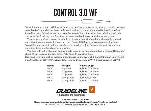 Guideline Control 3.0 Flyt WF fluglina