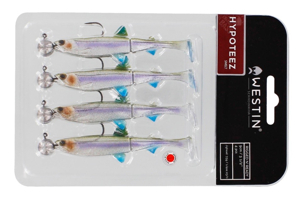 Westin HypoTeez 9cm Riggade 4-pack