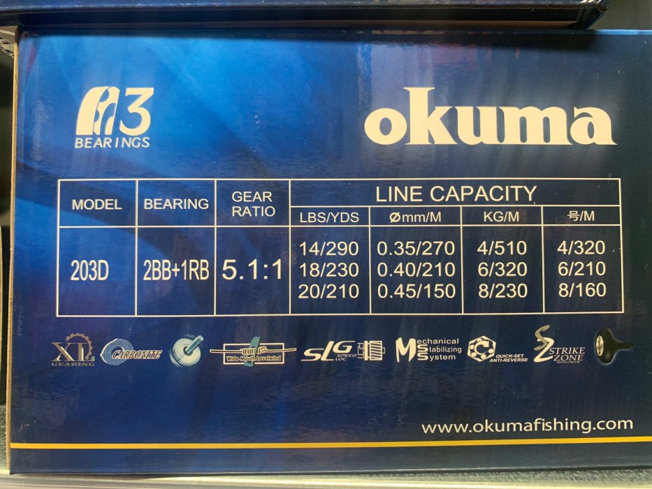 Okuma Cold Water Line Counter CW-203D Högervevad