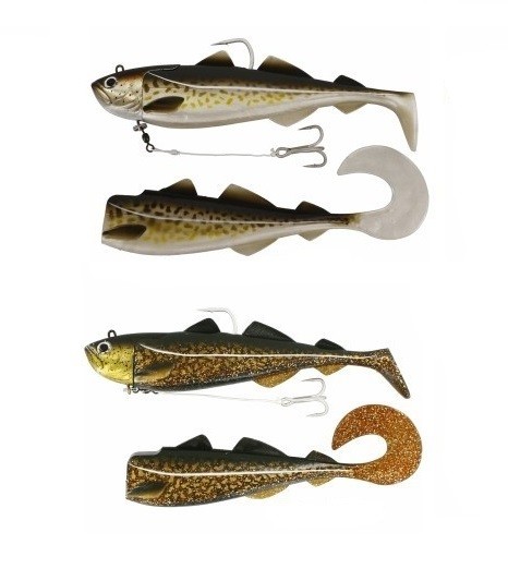 Westin Crazy Daisy – Pesce Di Gomma Montato Con Ami Per Pesca In Mare – Esca Per Halibut E Merluzzo – 23cm/300g O 27cm/400g – Colori Vari